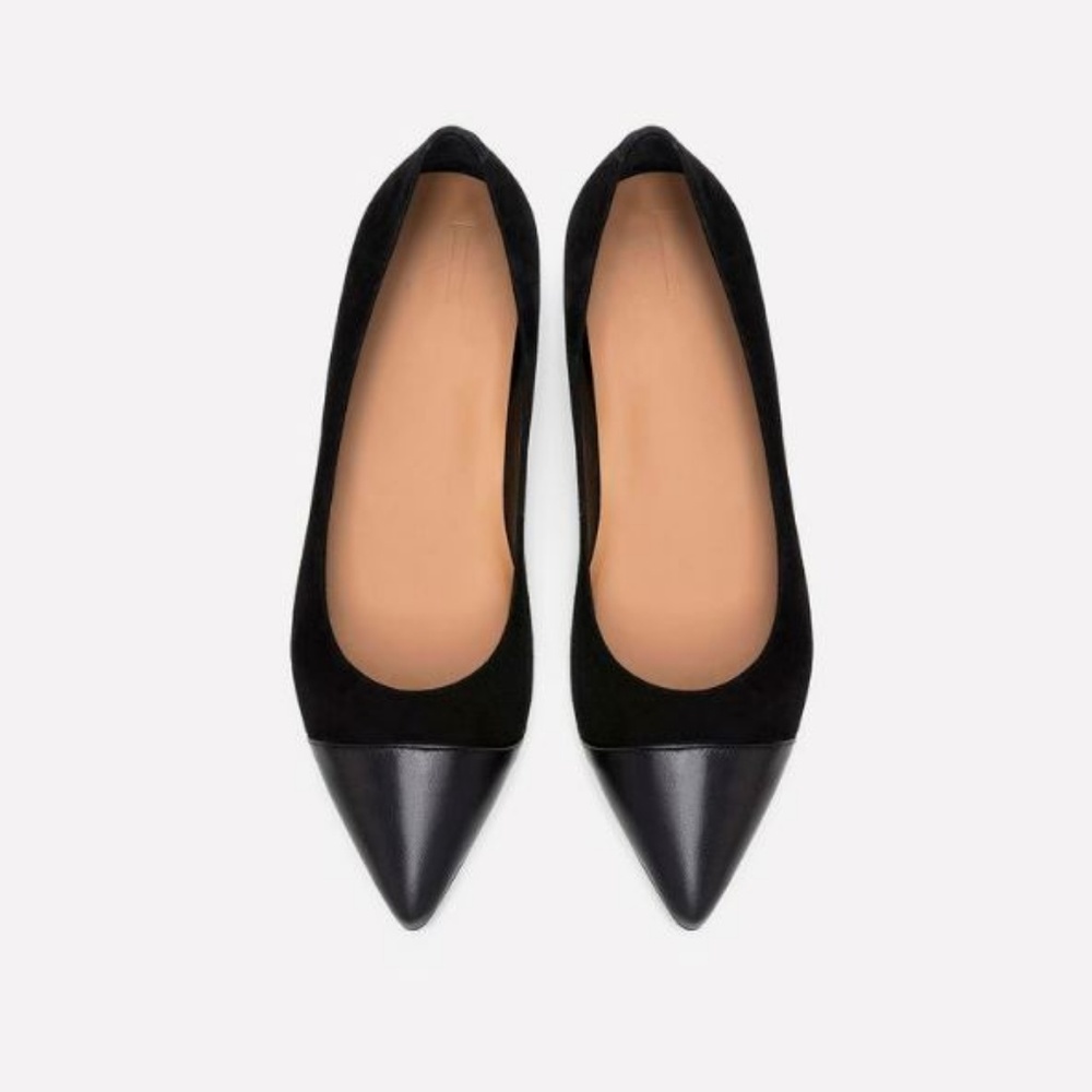 Flattered Leather Pointed Flats (Swedish Brand)